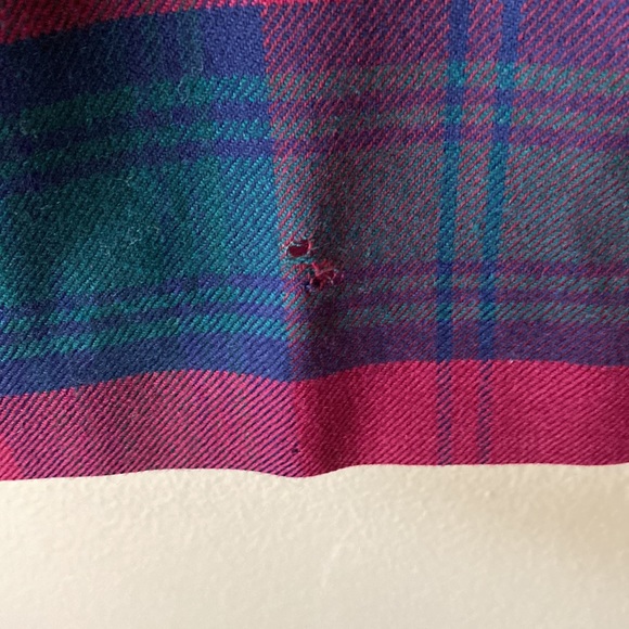 Vintage “The Scotch House” plaid wrap around buckle knee length kilt size 12 - Picture 11 of 14